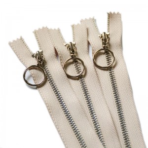 Plagg Fancy Zipper Metal Messing Zip med cirkelreglage Close End Rose Gold Zipper för kjol 11