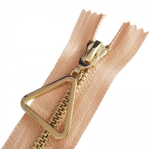 Metal Zipper Light Gold Teeth Messing Zipper för plagg, handväskor 12